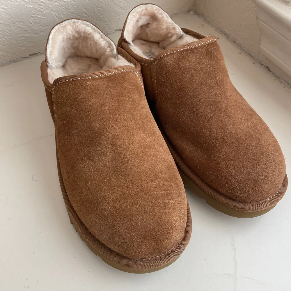 UGG Kenton Slippers Shoes Leather Sheepskin Fur NEW Mens 12 - Picture 4 of 8